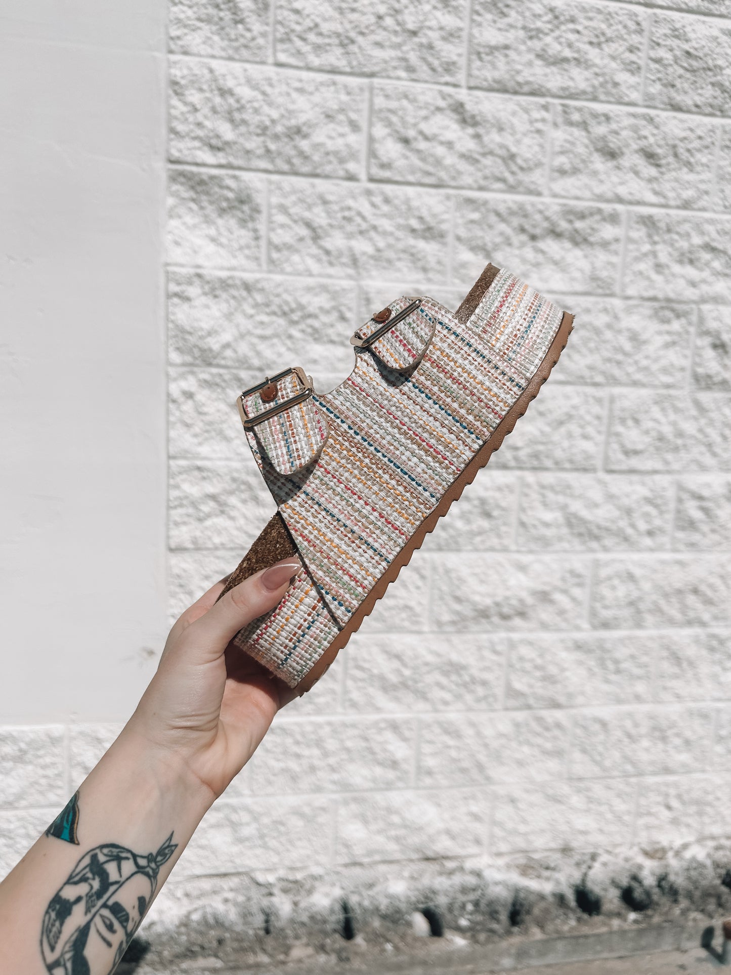 Rainbow Platform Sandals