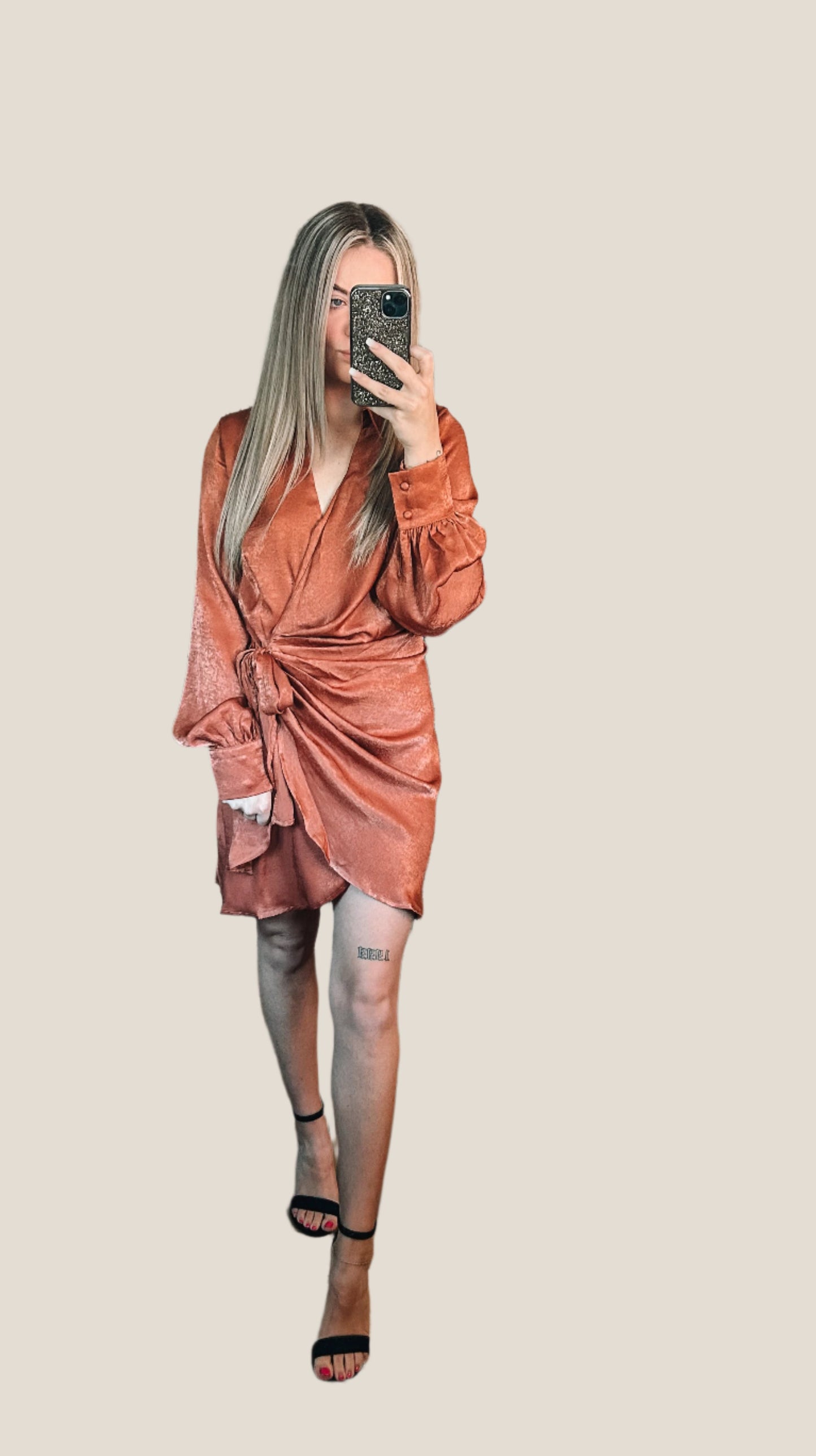 Mocha Wrap Dress