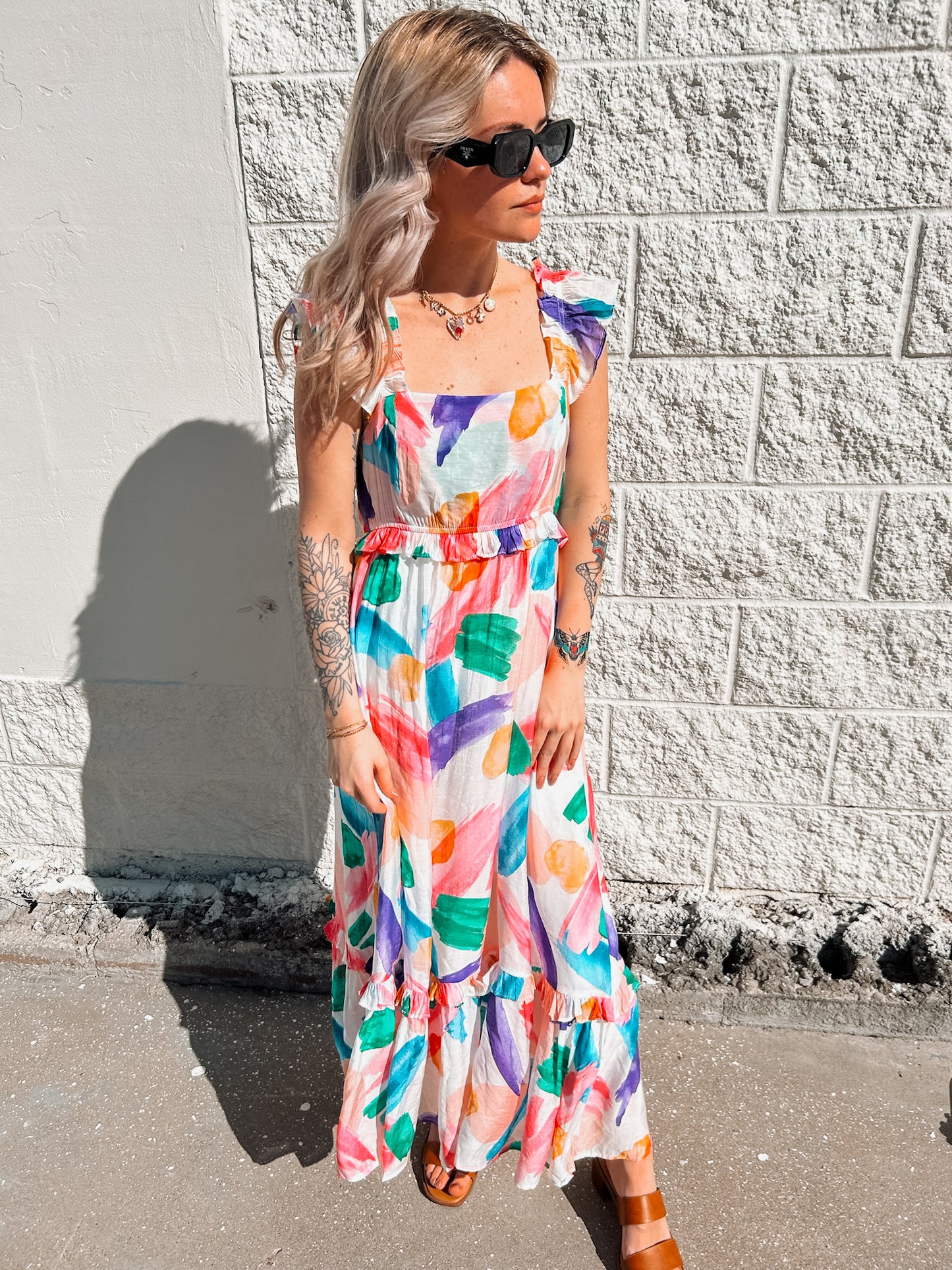 Easter Paint Maxi Dress