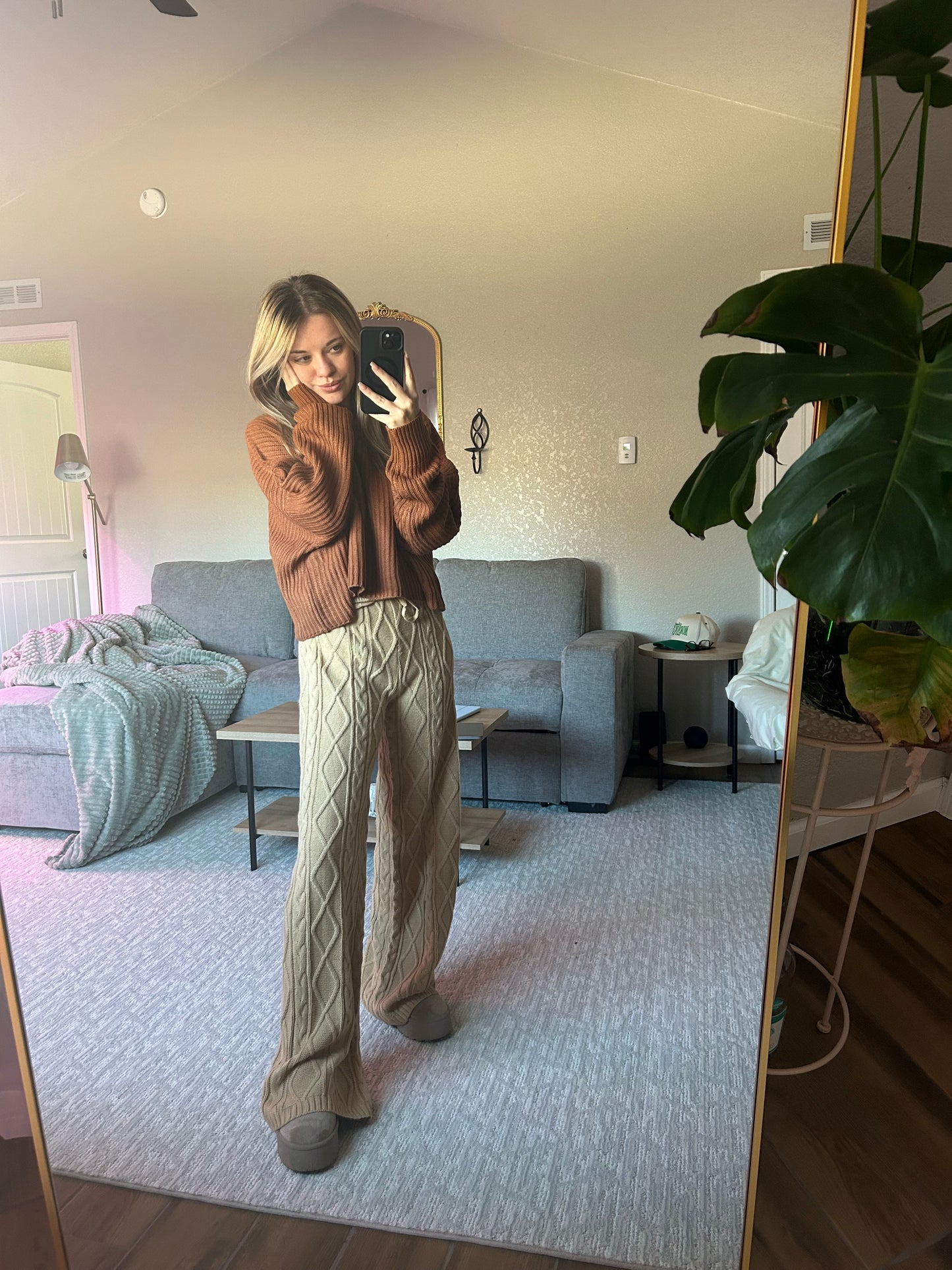 chocolate knit sweater