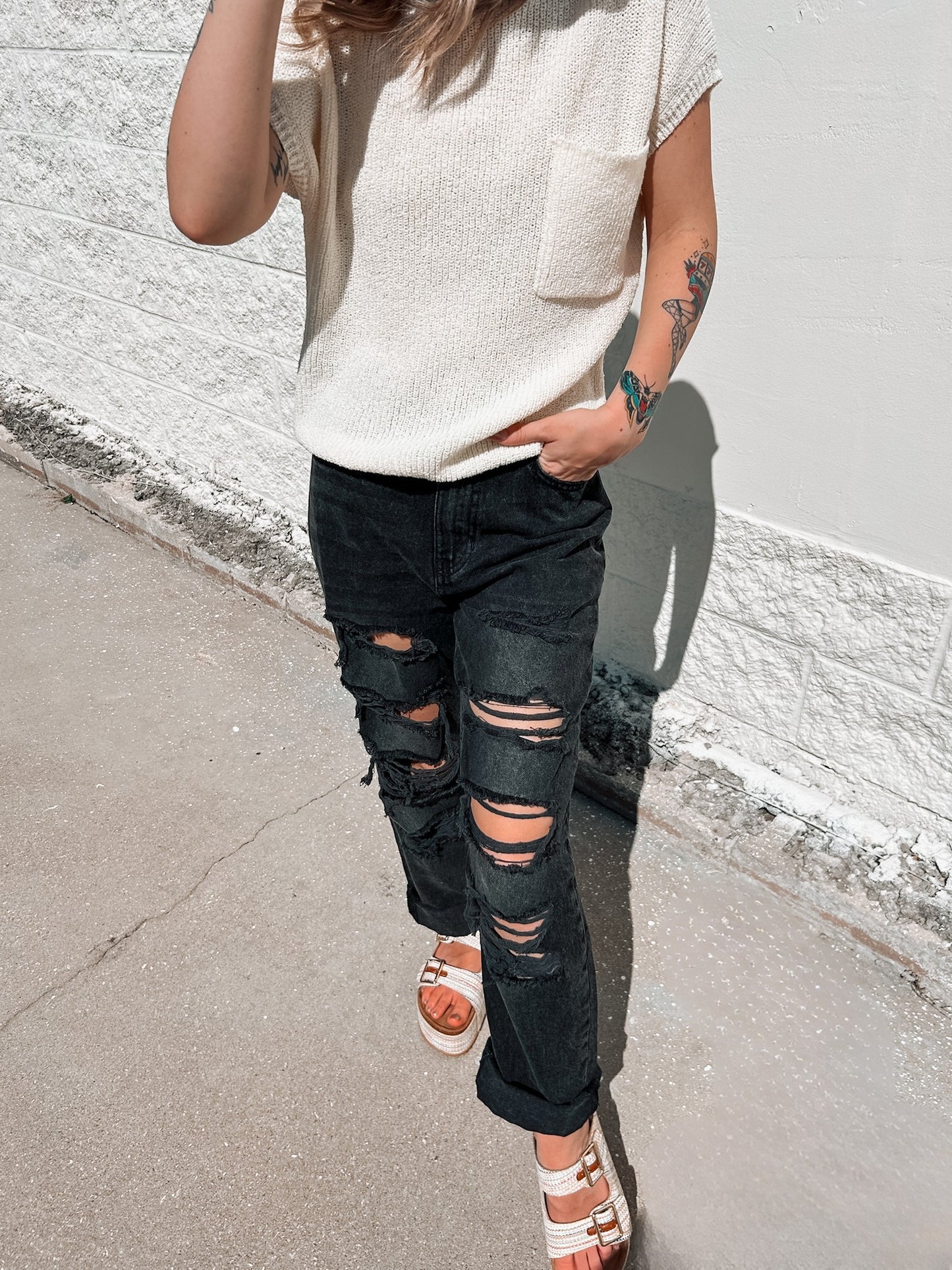 Black Ripped Jeans