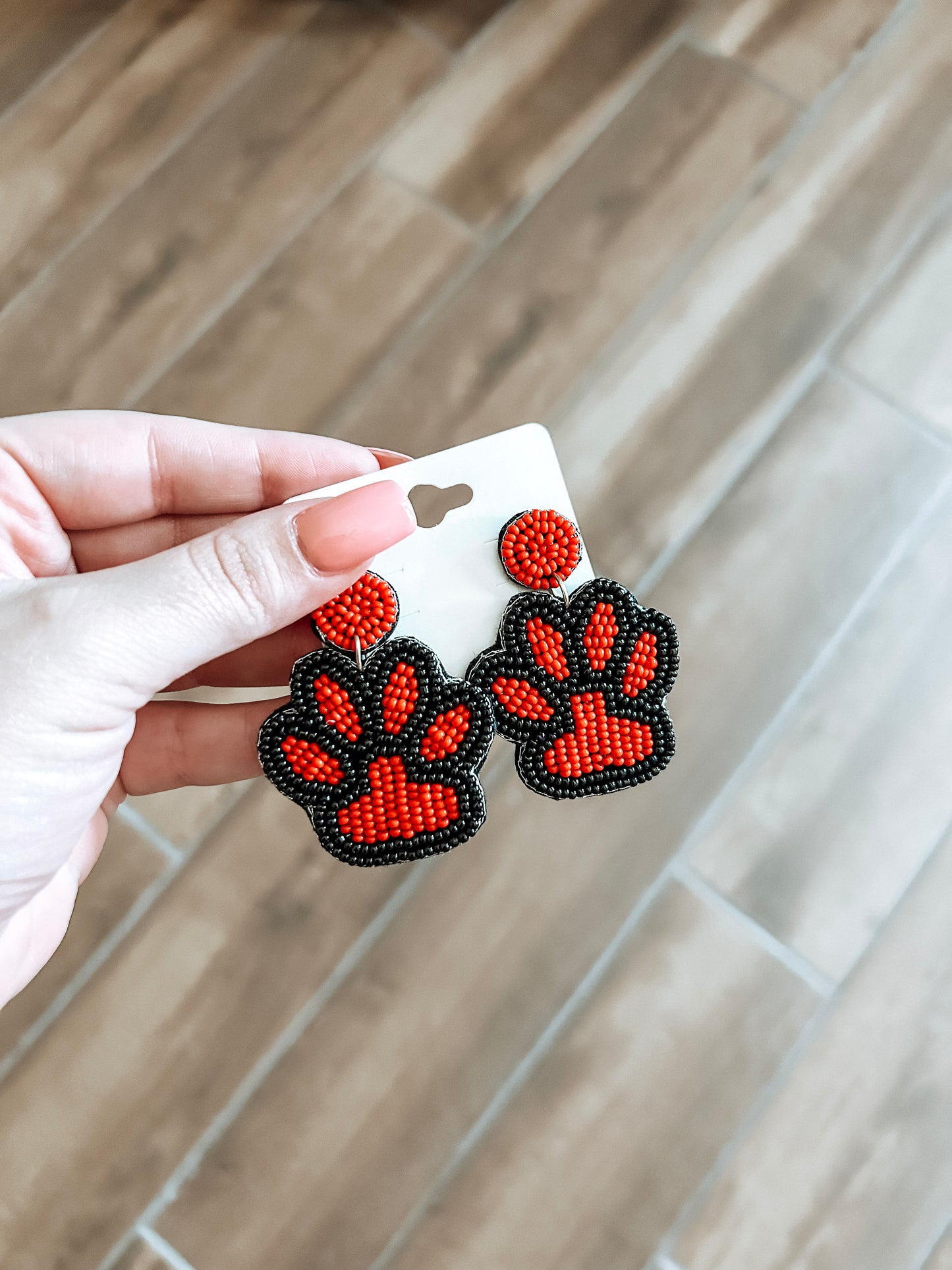 Bulldog Paw Earrings