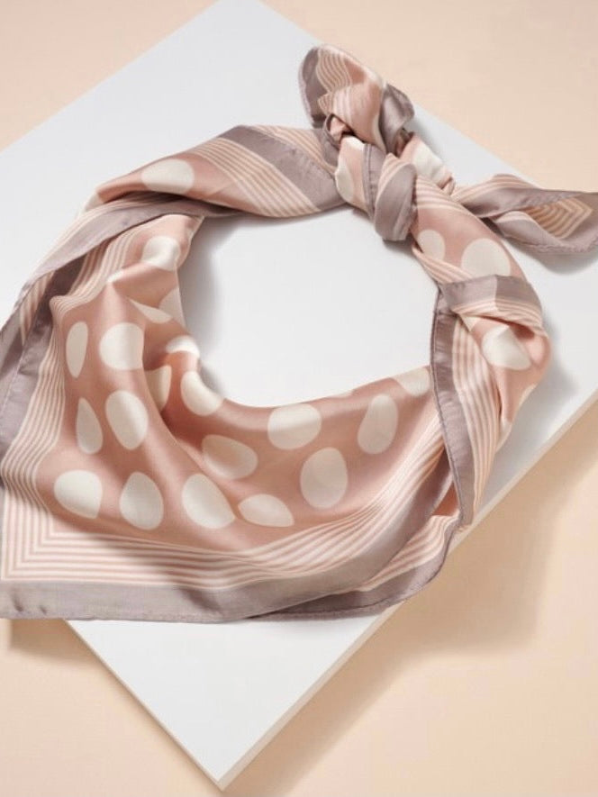 Pink Polkadot Neck Scarf