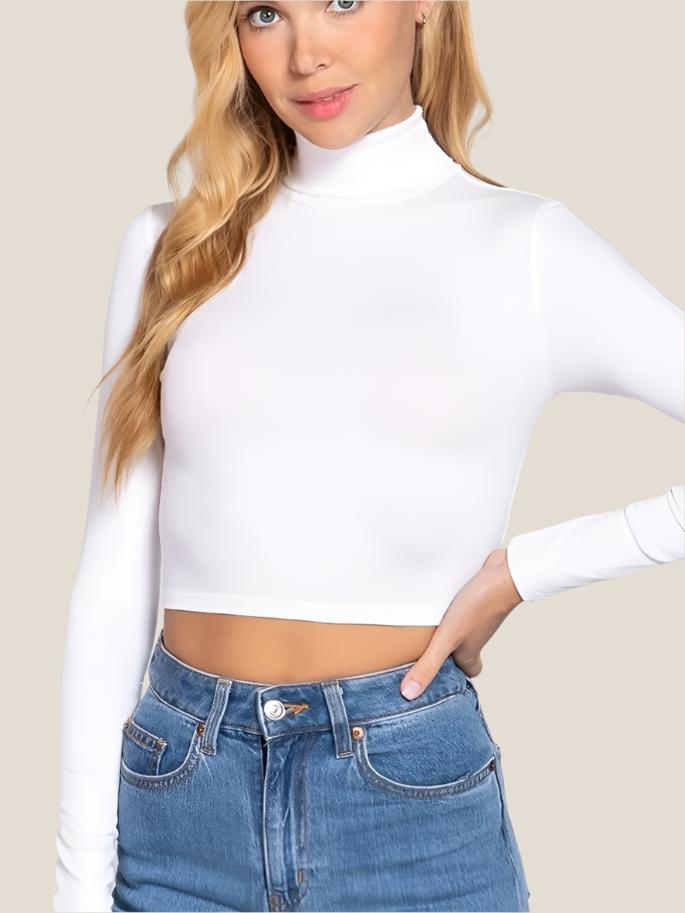 Ribbed Turtleneck Layering Top
