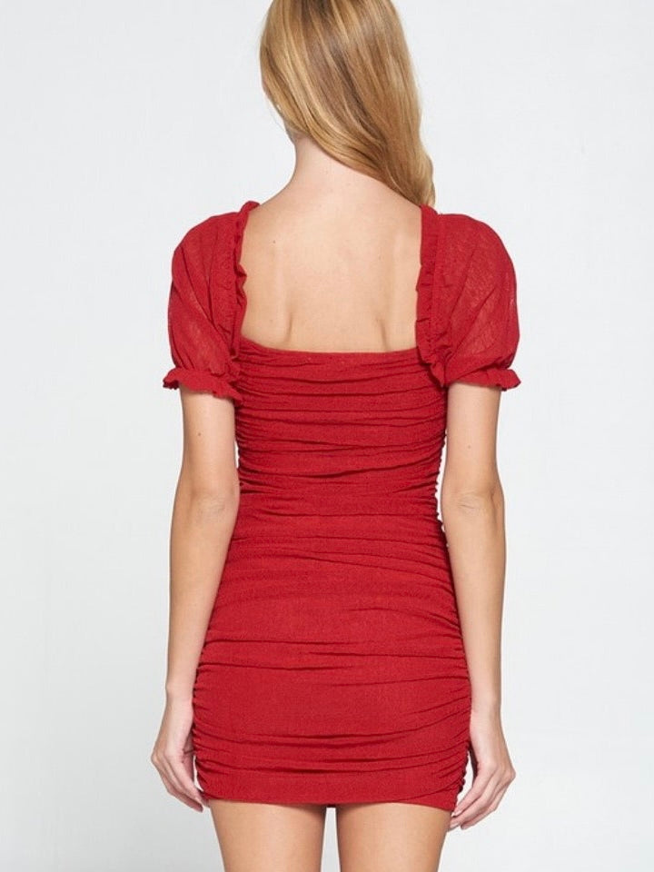 Red Open Back Dress