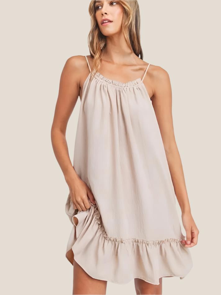 Cream Sleeveless Dress