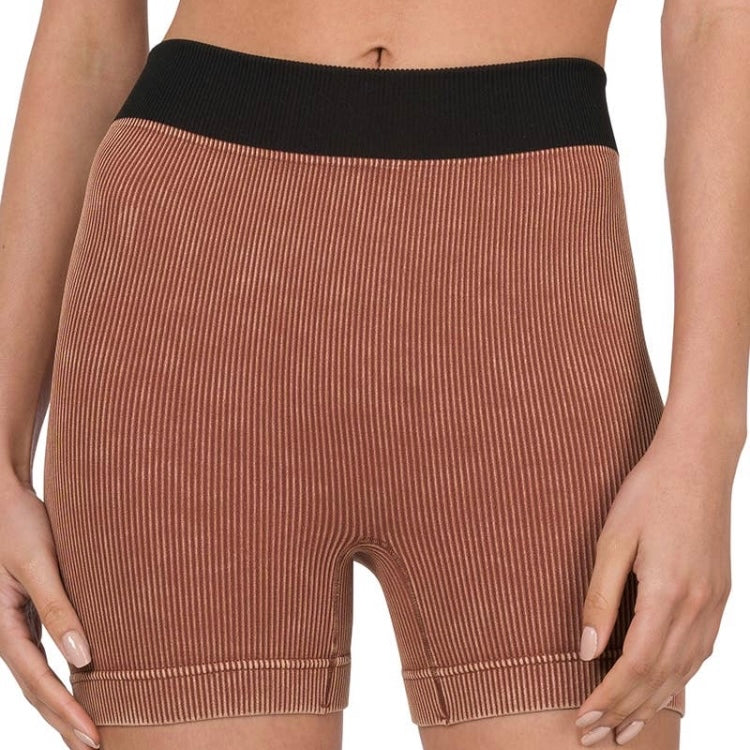 Brown Biker Shorts