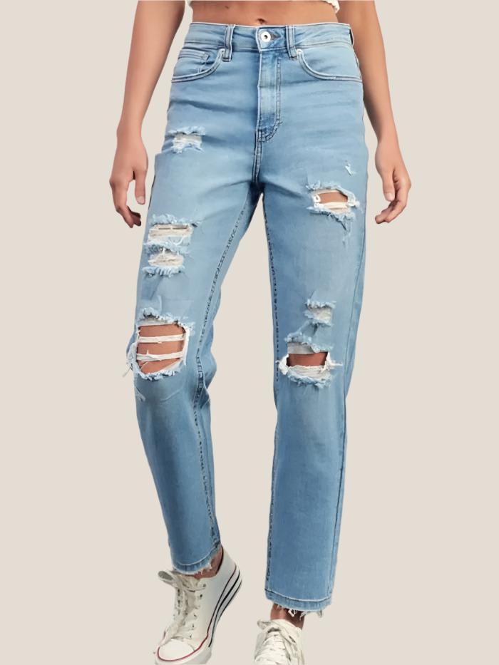 Distressed Denim Jeans