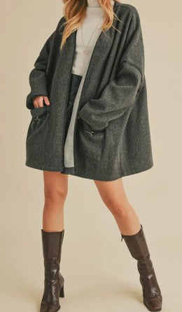 Charcoal Kimono Jacket