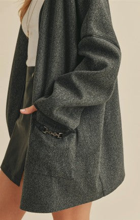 Charcoal Kimono Jacket