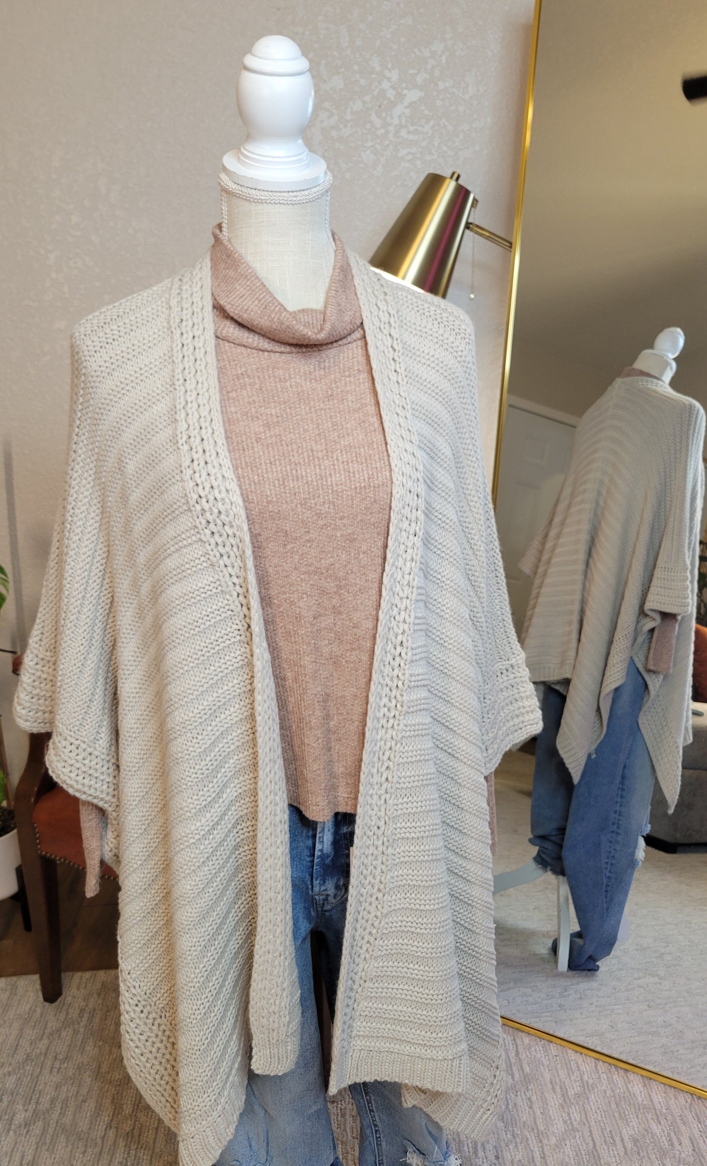 cream knit kimono *one size*