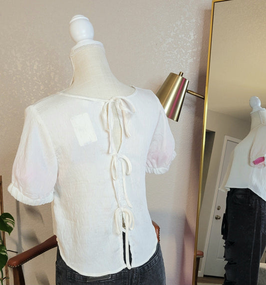 Sand Puff Sleeve Top