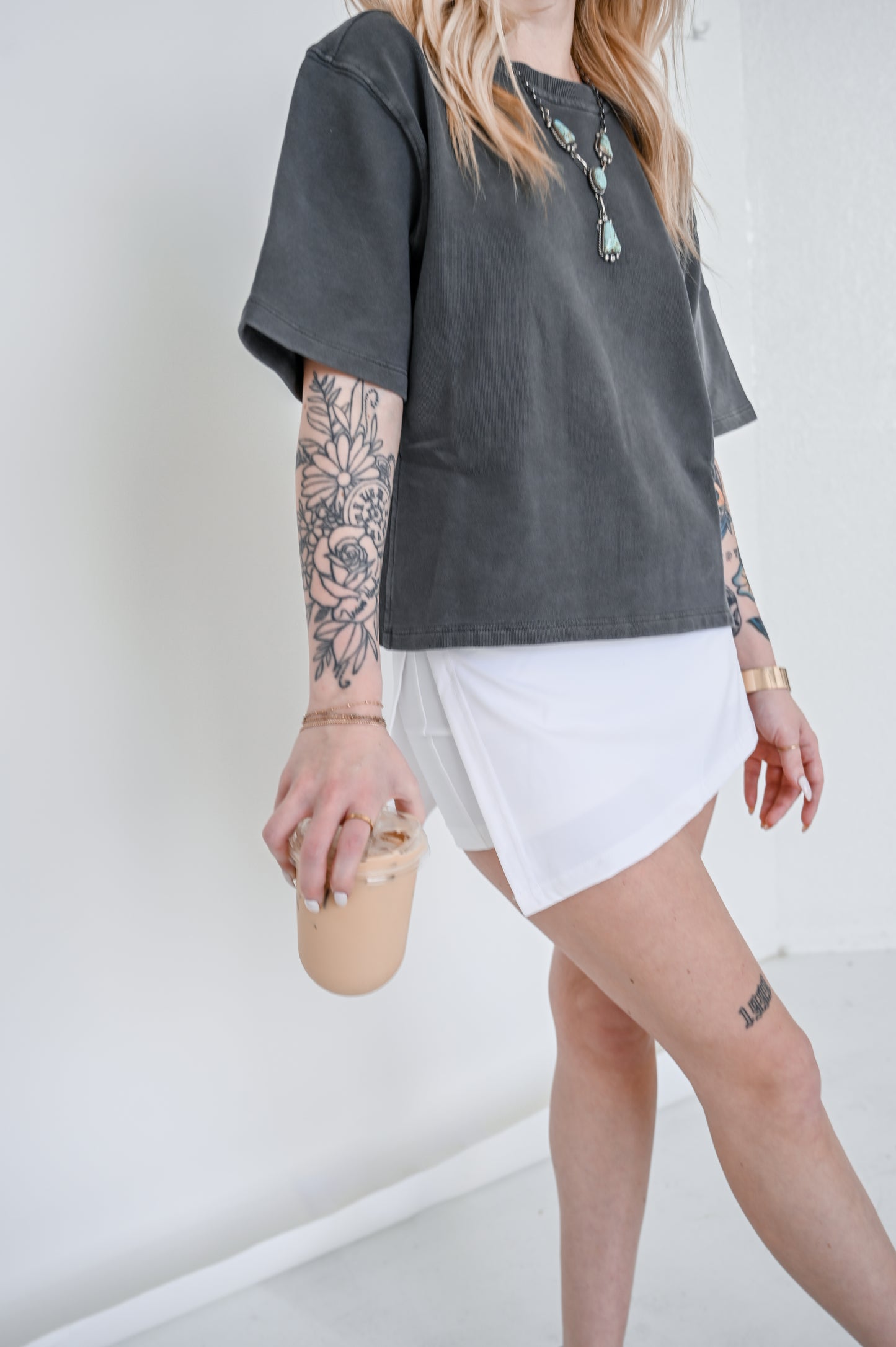 White Tennis Skort