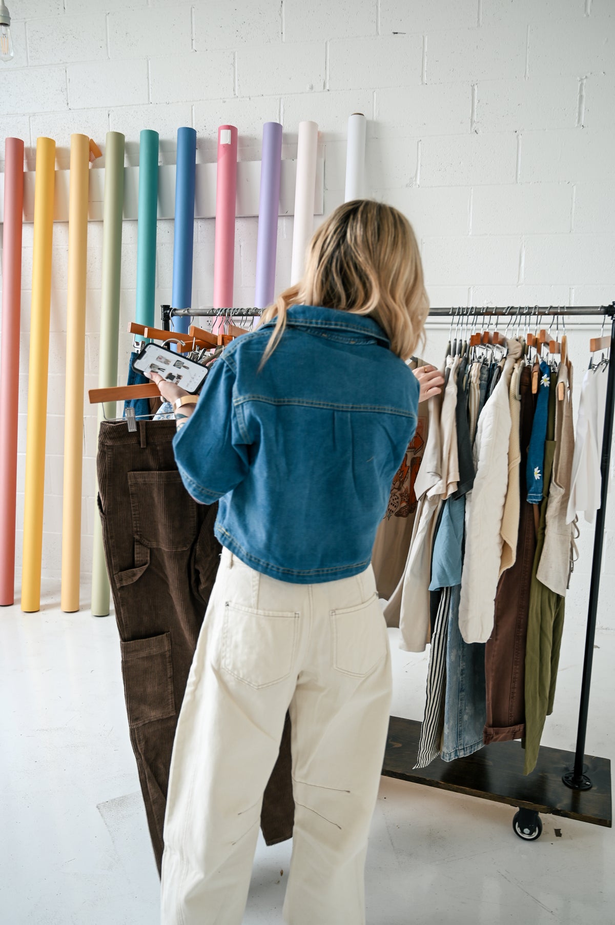 Cream Barrel Jeans