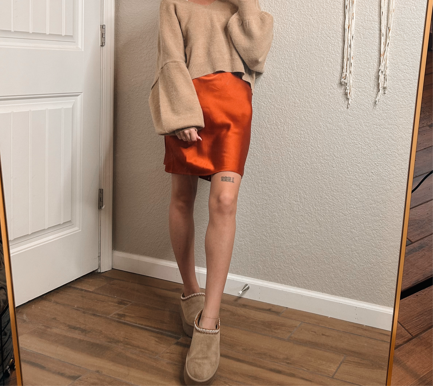 rust skirt