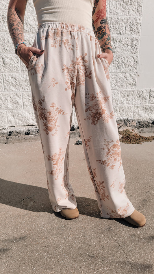 Floral Wide Leg Lounge Pants