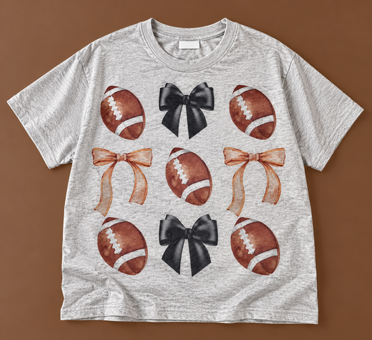 Football and Bows Tee