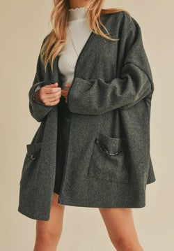 Charcoal Kimono Jacket