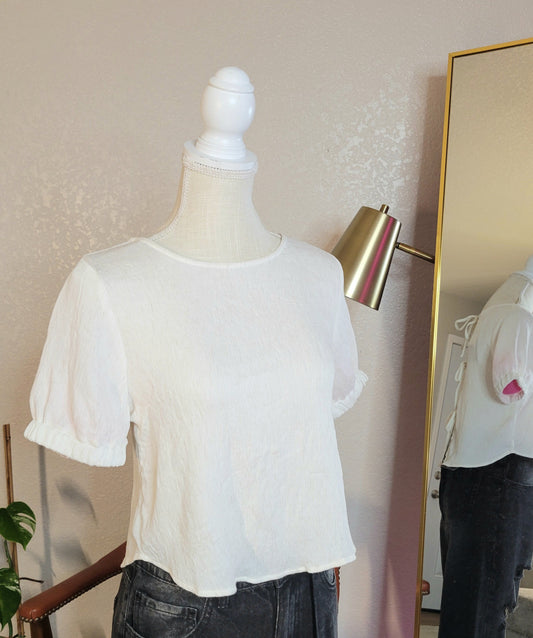 Sand Puff Sleeve Top